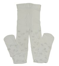 Bílé silonky s mašlemi 