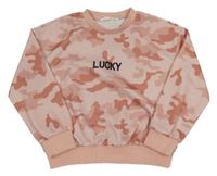 Růžová army mikina s nápisem Shein