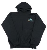 Černá mikina se sovami a kapucí 