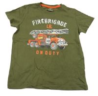 Khaki tričko s hasiči Kiki&Koko