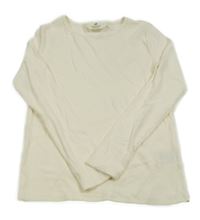 Smetanové žebrované triko H&M