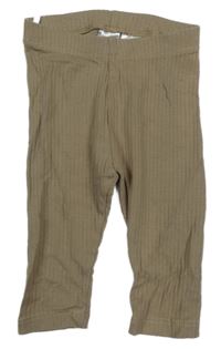 Hnědé žebrované legíny H&M