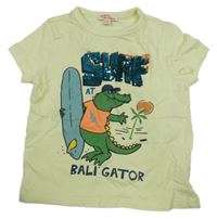 Světležluté tričko s krokodýlem 