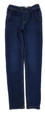 Tmavomodré teplákové skinny rifle Dunnes Stores