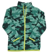Zelená army fleecová propínací mikina Infinity Kids