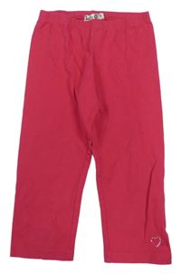 Fuchsiové crop legíny se srdíčkem 