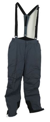 Pánské šedé šusťákové zateplené oteplovačky s kšandami Grinario 