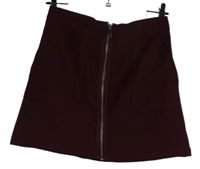 Dámská vínová propínací sukně 