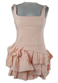 Dámské světlerůžové minišaty s volánky EGO 