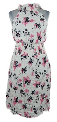 Nové - Dámské bílé květované šaty M&S