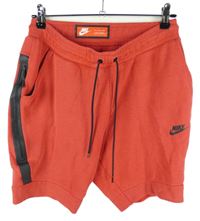 Pánské červené tech fleece kraťasy s logem Nike 