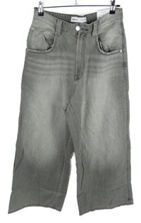 Nové - Dámské šedé mega baggy rifle Bershka 