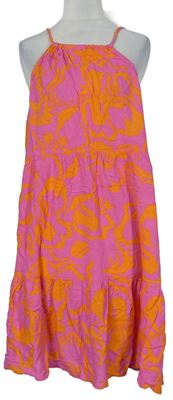 Dámské růžovo-oranžové vzorované šaty George 