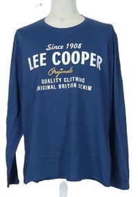 Pánské tmavomodré triko s nápisy Lee Cooper vel. 3XL