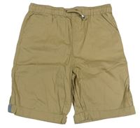 Béžové plátěné kraťasy Nutmeg