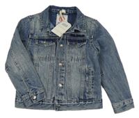 Nové - Modrá riflová zateplená bunda