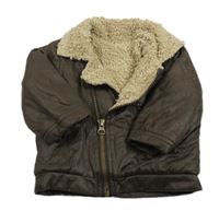 Hnědá semišová zateplená bunda Nutmeg