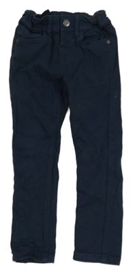 Tmavomodré plátěné skinny kalhoty C&A