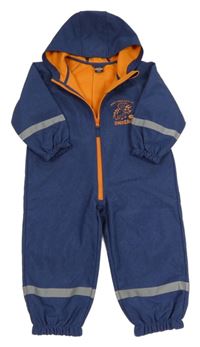 Tmavomodrá softshellová kombinéza s dinem a kapucí x-mail