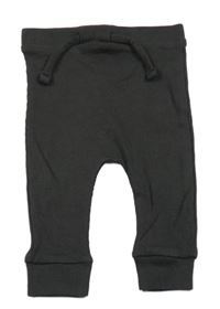 Antracitové žebrované lehké tepláky Matalan