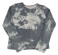 Šedo-bílé crop triko s nápisem Primark