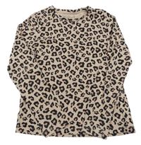 Světlerůžové triko s leopardím vzorem Primark
