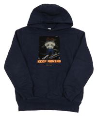 Tmavomodrá mikina s měnicím obrázkem a kapucí Yigga