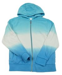 Modro-bílá propínací mikina s kapucí Next