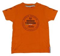 Oranžové tričko s potiskem Sergio Tacchini
