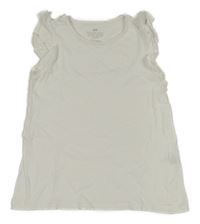 Bílé tričko s volánky H&M