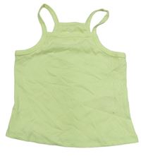 Limetkový žebrovaný crop top M&S