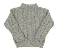 Šedý melírovaný propínací svetr Primark