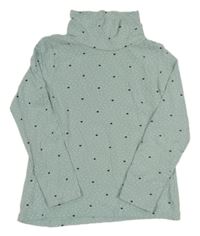 Světlemodrý puntíkatý rolák se srdíčky H&M