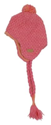 Růžová melírovaná pletená čepice s bambulí Wed´ze