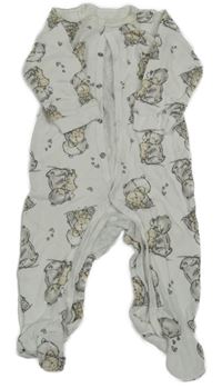 Bílý overal s medvídky 