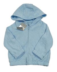 Nové - světlemodrá propínací mikina s kapucí Primark