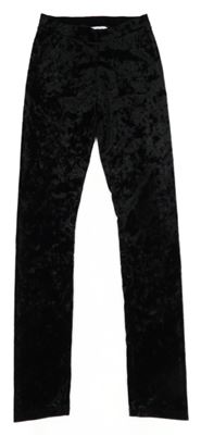 Černé lesklé sametové legíny H&M