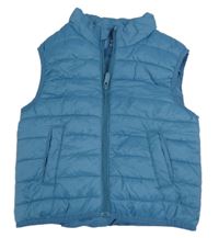 Modrá šusťáková prošívaná zateplená vesta Primark