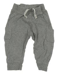 Šedé melírované tepláky s kapsami George