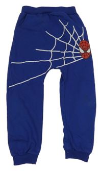 Safírové baggy tepláky se Spidermanem 