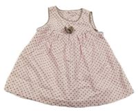 Světlerůžové puntíkaté manšestrové šaty George