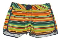 Barevné pruhované plážové kraťasy 