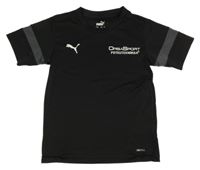 Černé sportovní tričko s nápisem Puma