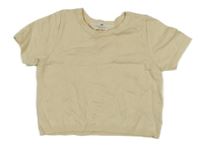 Béžové úpletové crop tričko H&M
