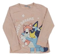 Světlerůžové pyžamové triko s Bluey 