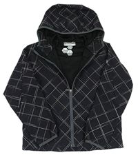 Černá vzorovaná softshellová bunda s kapucí McKinley