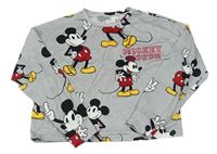 Šedá crop mikina s Mickeym Disney