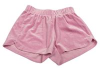 Světlerůžové sametové kraťasy zn. H&M