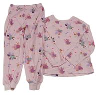 Světlerůžové plyšové pyžamo s vílami Primark