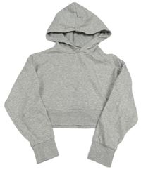 Šedá crop mikina s kapucí Matalan 